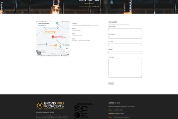 Bronxpro Contact Page