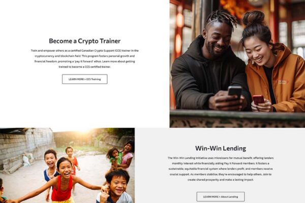 Canadian Crypto Support Website Design